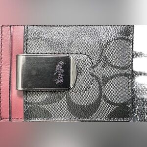 Coach New York 3 in 1 Charcoal/Wine Card Case